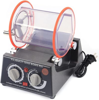 Sieraden Polijstmachine - Roterende Tumbler - Metaal Glanzend Maken - Auto-Reverse Functie - 3 kg Trommel - Grijs
