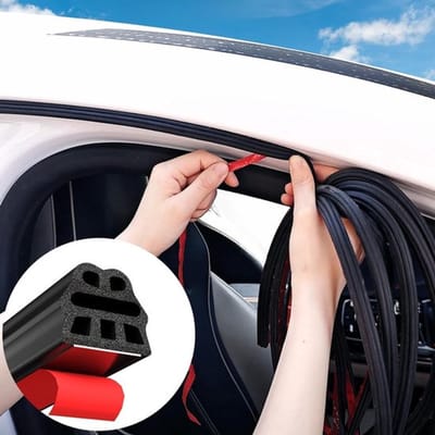 Universele Rubber Dichtstrip van 5 Meter voor Auto, Zelfklevend, Waterdicht en Bescherming van Deurranden, Kofferbak en Motorkap