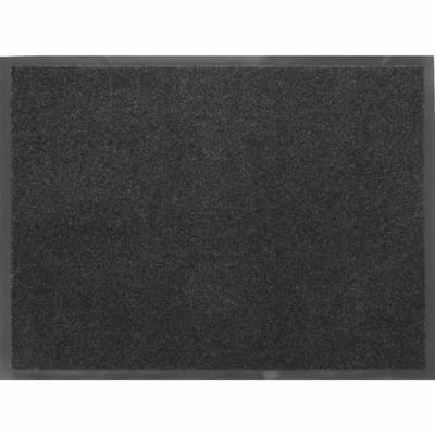 Luance Deurmat - grijs - 80 x 60 cm - voor binnen - PVC / polyester - droogloopmat