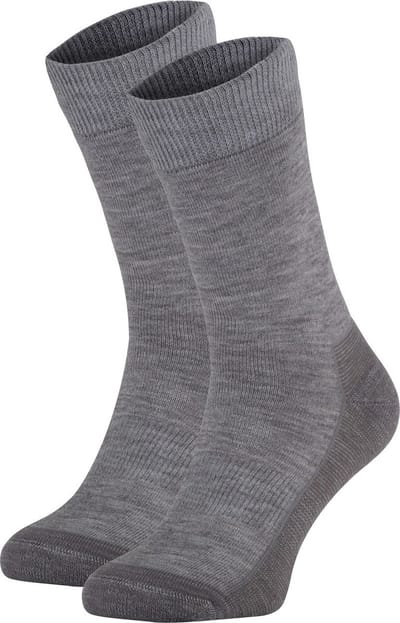 NOMAD® Wintersokken Premium 2-Pack | 35/38 Grijs | Huissokken Dames / Heren | 32% Merino wol | Dikke warme wollen sokken | Goede vochtafvoer