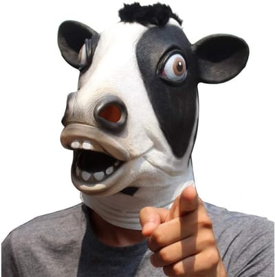Realistisch Koeienmasker van Latex voor Halloween, Feest, Carnaval en Cosplay Kostuum - Volledig Hoofdmasker voor Grappige en Engste Outfits