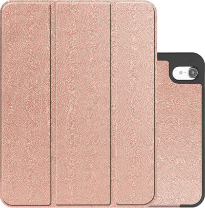 Hoes - Geschikt voor Apple iPad A16/A18 (2022/2025/2026) - 10.9 & 11 inch (10e, 11e & 12e generatie) - Dun & Stevig - Trifold Bookcase - Hard Cover Case - Met Uitsparing Geschikt voor Apple Pencil - Hardcover Book - Tablet Hoesje - Rosé goud