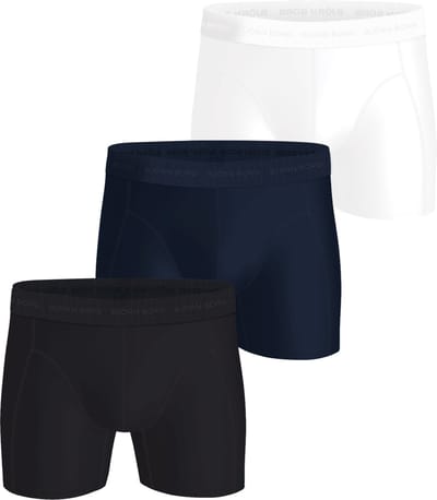 Björn Borg boxers - microfiber heren boxers lange pijpen (1-pack) - wit - navy blauw - zwart