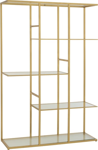 J-Line rek - ijzer/glas - goud