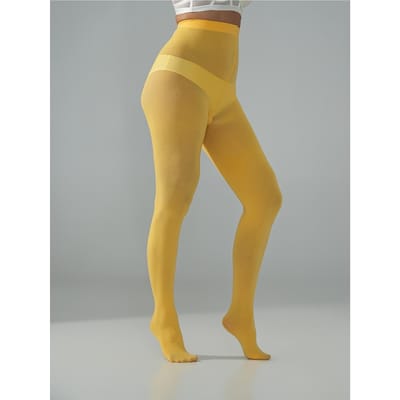 Kawaii Zoete Hoge Elastische Mosterdgele Effen Panty Zomer Herfst Panty's S beige