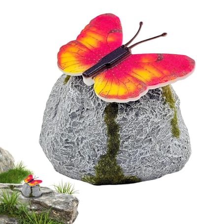 Decoratieve Tuinstenen - Lichtstenen Gazon - Buiten Verfraaien - Zonne-energie Verlichting - 15 x 15 x 12 cm - Rood