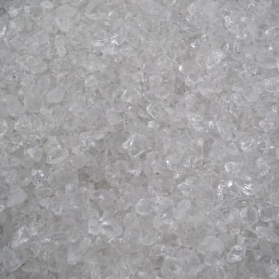 Decoratieve Gekleurde Glassteentjes / Gekleurd Glas - Naturel / Wit / Transparant - 4-10mm - 1kg