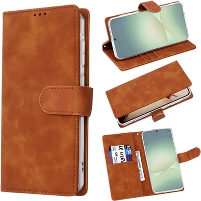 Casemania Hoesje Geschikt voor Samsung Galaxy A56 - Sienna Brown - Kunstleer Portemonnee Book Case met Pasjeshouder en Ingebouwde Standaard