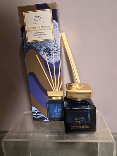 ipuro geurstokjes riveerside adventure - amber - musk - appel - citroen - blauw -