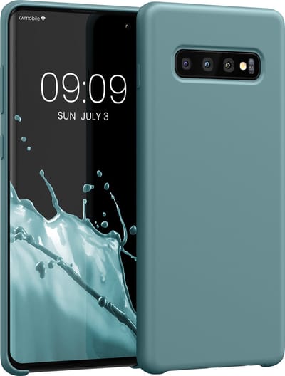 kwmobile telefoonhoesje geschikt voor Samsung Galaxy S10 Plus / S10+ - Hoesje met siliconen coating - Smartphone case in antieksteen