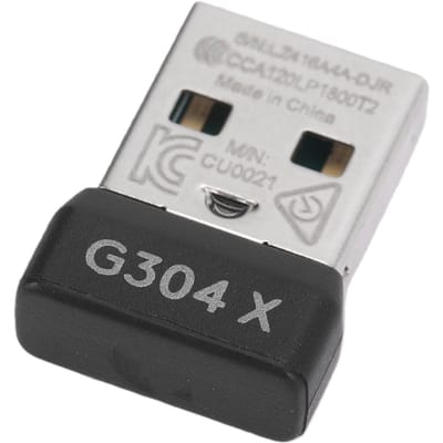 Récepteur de souris sans fil compatible avec Logitech G304X G502X PLUS G303 SHROUD EDITION G705 Souris sans fil Récepteur USB white