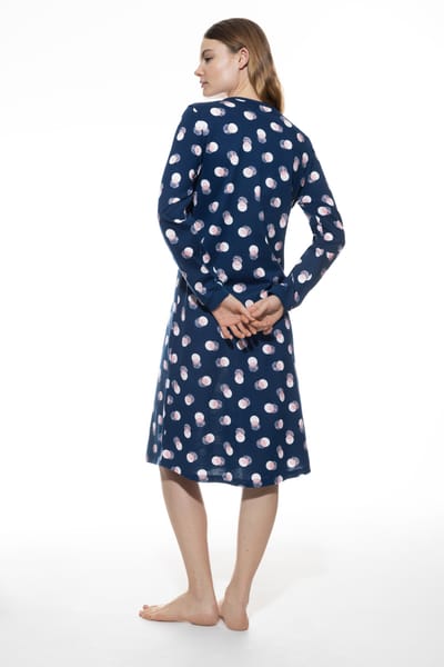 Nachthemd Serie Scribbled Dots Deep Marine