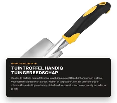 Dailygoods- Tuintroffel Aluminiumlegering - Handgereedschap - Tuinschep - Tuingereedschap - Lichtgewicht - 30cm/11,8 inch