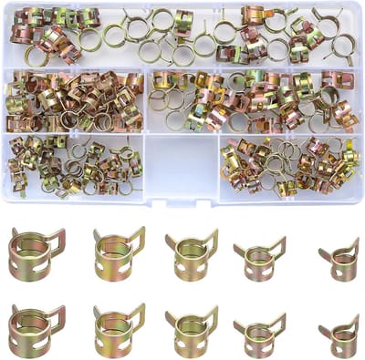 Hose Clamp Set 125 Stuks - 6mm tot 10mm Diverse Maten
