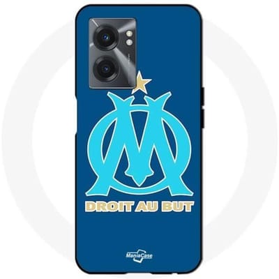 Coque Realme V23 logo om olympique de marseille bleu Fond - Maniacase