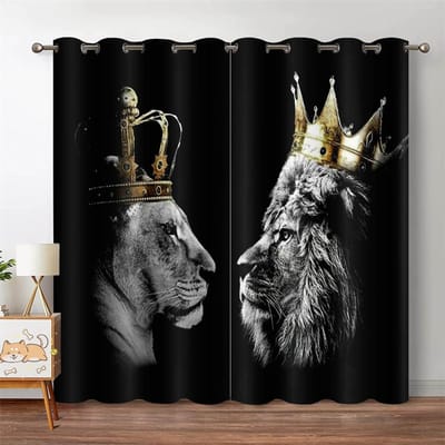 Luipaard Wildlife Serie Zonnescherm Gordijnen Woonkamer Slaapkamer Huisdecoratie 2 Stuks Digitaal Bedrukte Dunne Gordijnen 100W130H(CM)40x51in&Grommet Top