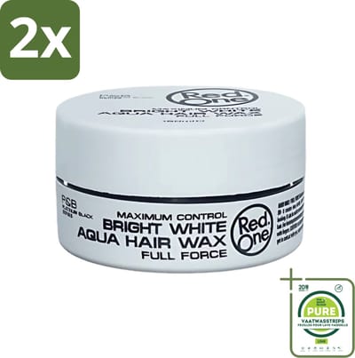 Red One - Haarwax - Bright White - Maximum Control - Voor Extra Sterke Fixatie - 150 ml - Voordeelverpakking - 2 stuks - Haarwax - Haartype