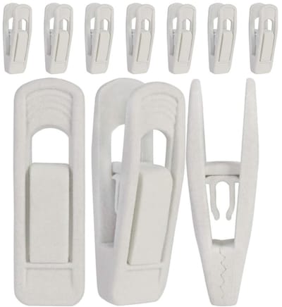 Dailygoods- Kleerhangerclips 10 Stuks - Fluwelen Broekhangerclips - Antislip - Ruimtebesparend - Kledingorganisatie - Zachte Grip - Broekhangers