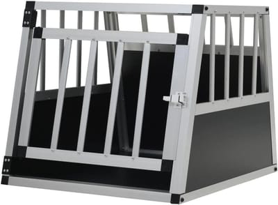 Hondenhok Aluminium - Puppy Drager - Veilig Transport Hond - Transparant Ontwerp - 24 x 16 x 16 Inch - Zilver