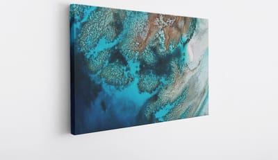 Saammp Canvas Schilderij - Zee - Abstract - 40x30 - Foto op canvas - Wanddecoratie - Muurdecoratie Woonkamer - Kantoor Decoratie