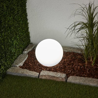 Lindby - solar tuinverlichting - 2lichts - Kunststof - H: 46 cm - wit - Inclusief lichtbronnen