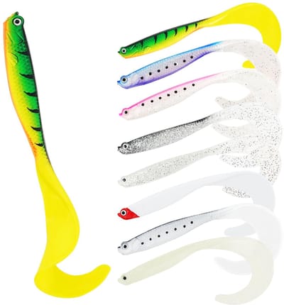 Spinning Visaas, rubberen vissen, Zachte vissen aas met lood hoofd Jigs haak, kunstaas voor Zeebaars, Shad, Snoek, Forel, Kunstaas voor snoek, Vistuig voor Zoutwater & Zoetwater