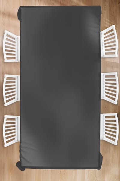 Tafelkleed - Tafellaken - 150x300 cm - Zwart - Effen kleur - Binnen en Buiten