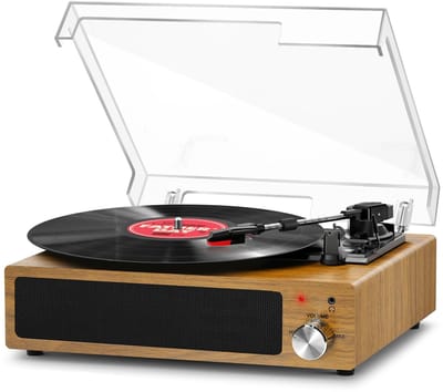 Unyqoos® Retro Platenspeler met Bluetooth en Ingebouwde Stereo Luidsprekers