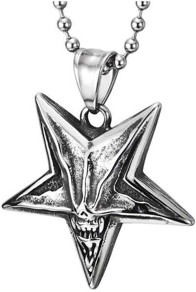 Allecto - Heren Vrouwen Ketting - Unieke Stalen Pentagram Hanger