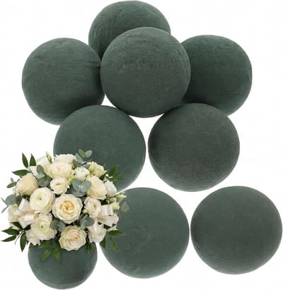 8 Stuks Ronde Schuimballen voor Bloemstukken en Woondecoratie, Waterabsorberend en Vormvast, Perfect voor Bruiloften en Feestjes