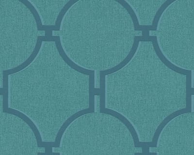 ARTDECO BEHANG - Blauw Groen - AS Creation Elegance 5