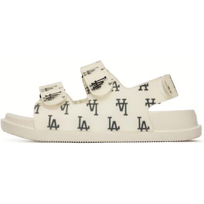 Sandales de sport décontractées durables à la mode MLB Sandales unisexes Blanc Noir 3ASDSD423-07WHS 38