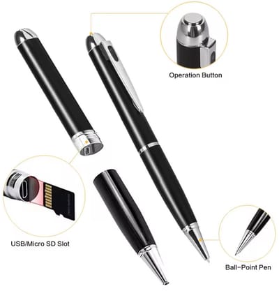 Spy pen met voice recorder - Audio spionage - Opnemen - 8GB - Vergaderen