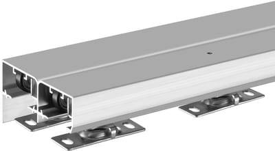 Bypass Deurbeslag, 1,52 m lange Hoogwaardige Schuifdeurset, Aluminiumlegering set voor 2-deurs Systeem, Geschikt voor Deurdiktes van 3,5 tot 4,0 cm, Eenvoudige Installatie