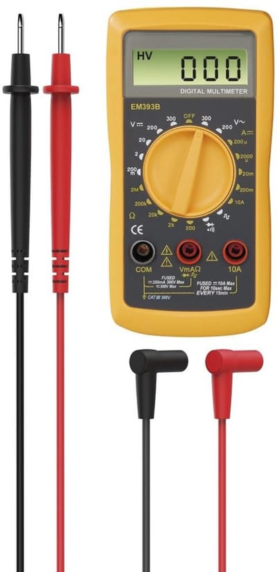 Digitale Multimeter - Spanning Tester - Elektrische Metingen - LCD Display - 300 V - Zwart