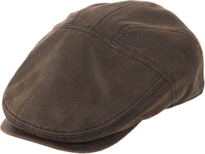 Gewaxte katoenen platte pet Faustmann maat S