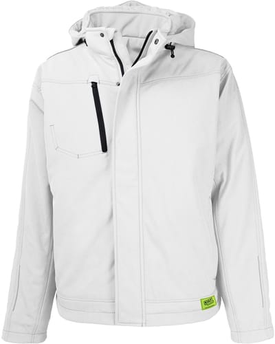 TMG KULT WORKER SOFTSHELL WINTER Softshell Werkjas HEREN Veiligheidsjas Wit - Winddicht - 3M Reflecterend - Winter Gevoerd