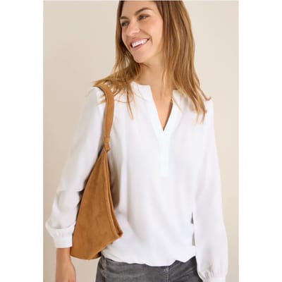 Blouse met gespleten hals