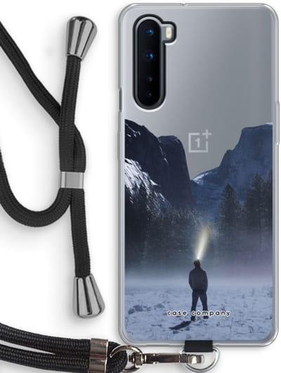 Case Company® - Hoesje met koord geschikt voor OnePlus Nord hoesje met Koord - Wanderlust - Telefoonhoesje met Zwart Koord - Bescherming aan alle Kanten en Over de Schermrand