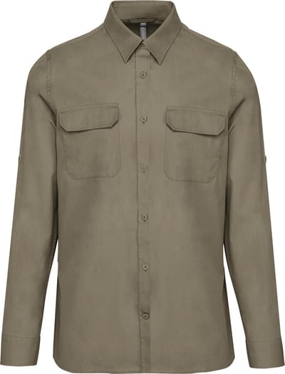 Kariban Overhemd safari lange mouwen K590 - Light khaki - 3XL