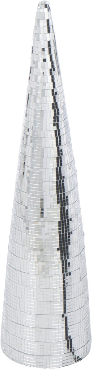 J-Line decoratie Kegel Spiegels Schuim - kunststof - zilver - medium