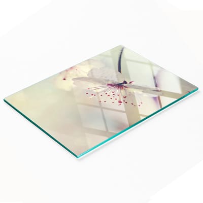 Multifunctionele decoratieve snijplank voor de keuken, gehard kersenbloesemmotief, 80x52 cm