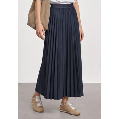 Midi-rok met geplooide structuur