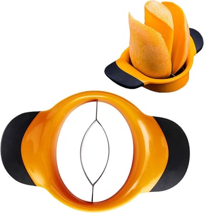 Mango-snijder - schilmesje snijder splitter - ontpitter met roestvrijstalen mes - verwijdergereedschap antisliphandvat - supergrote mangopitverwijderaar - 1 stuk