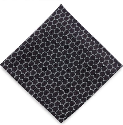 We Love Ties - Pochets - Pochet Chain Circles - zwart / wit / paars