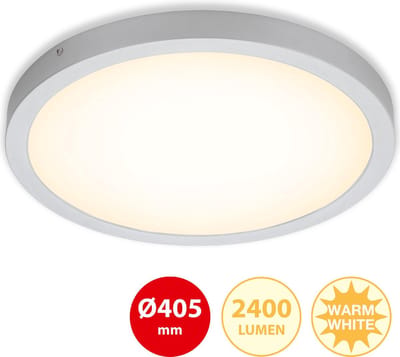 Briloner Leuchten - LED opbouwlamp, plafondlamp, 21 W, 2.000 Lumen, 4.000 Kelvin, Rond, Wit