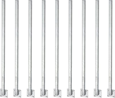 Universele Palen Set - Bevestigingspalen Staal - Montage Werk - Direct Gelast - 1150mm Lengte - Zilver