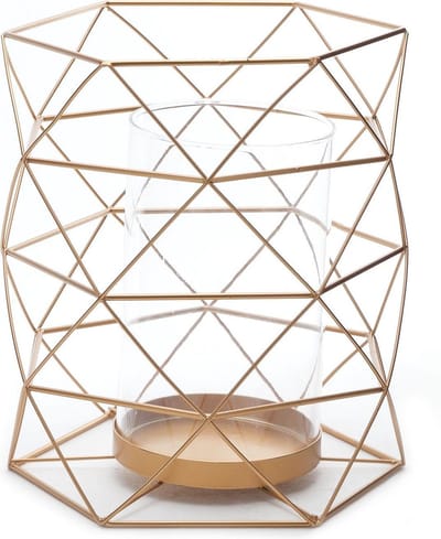 Cosy @ Home Theelichth. Geometrisch Koper 18x18xh20