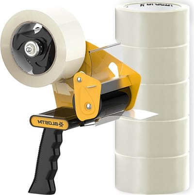 Tape Gun & Sterke Verpakking Tape Dispenser - Inclusief 6 rollen Clear Packing Tape - Verplaatsen Huis Verzegelen Pakketdozen