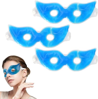 Verkoelend oogmasker voor vermoeide ogen, herbruikbaar gel-koelmasker tegen zwellingen en donkere kringen, ideaal bij migraine en stress